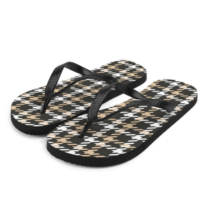 S Houndstooth Large Pattern Flip-Flops by Design Express