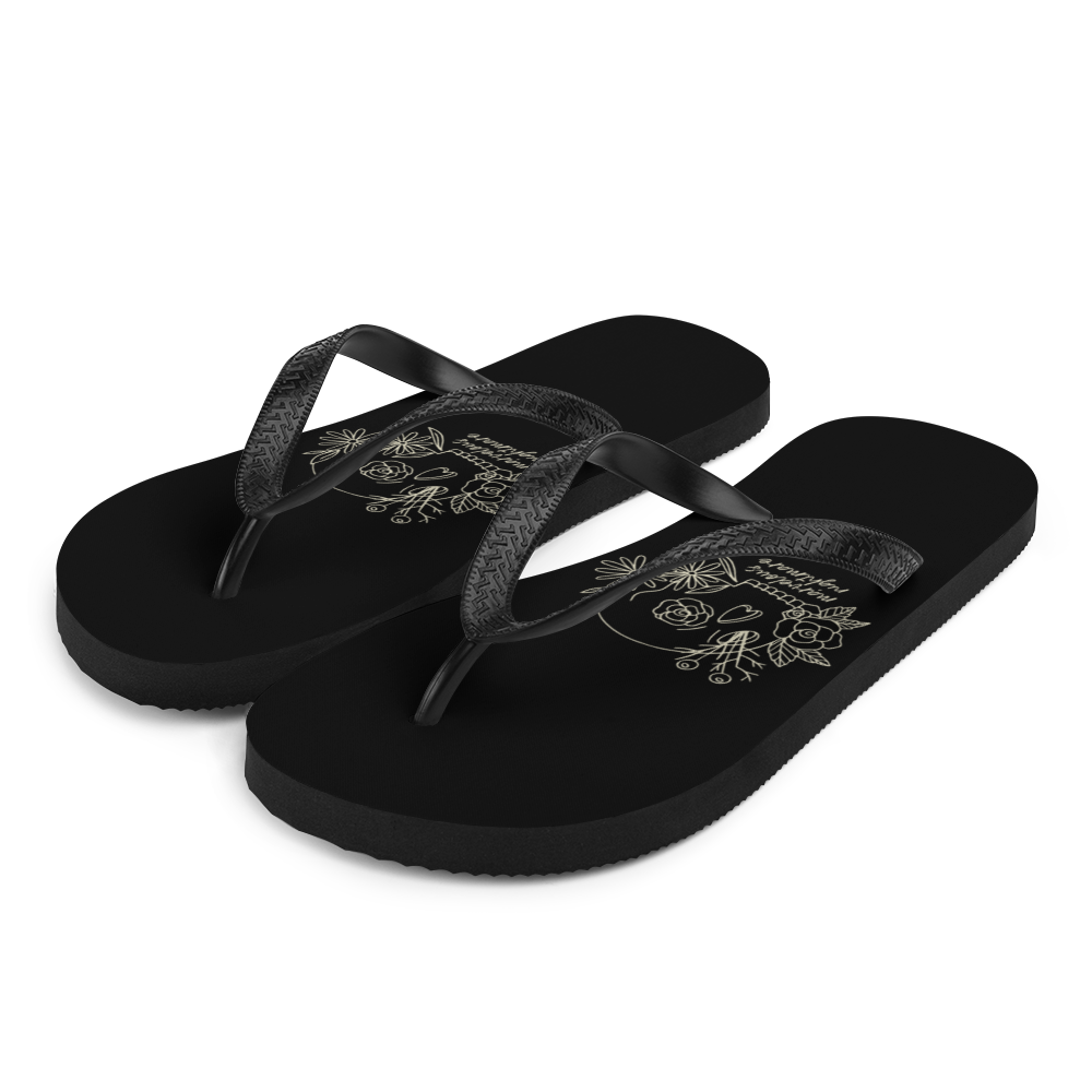 S Marvelous Nightmare Flower Skull Flip-Flops by Design Express