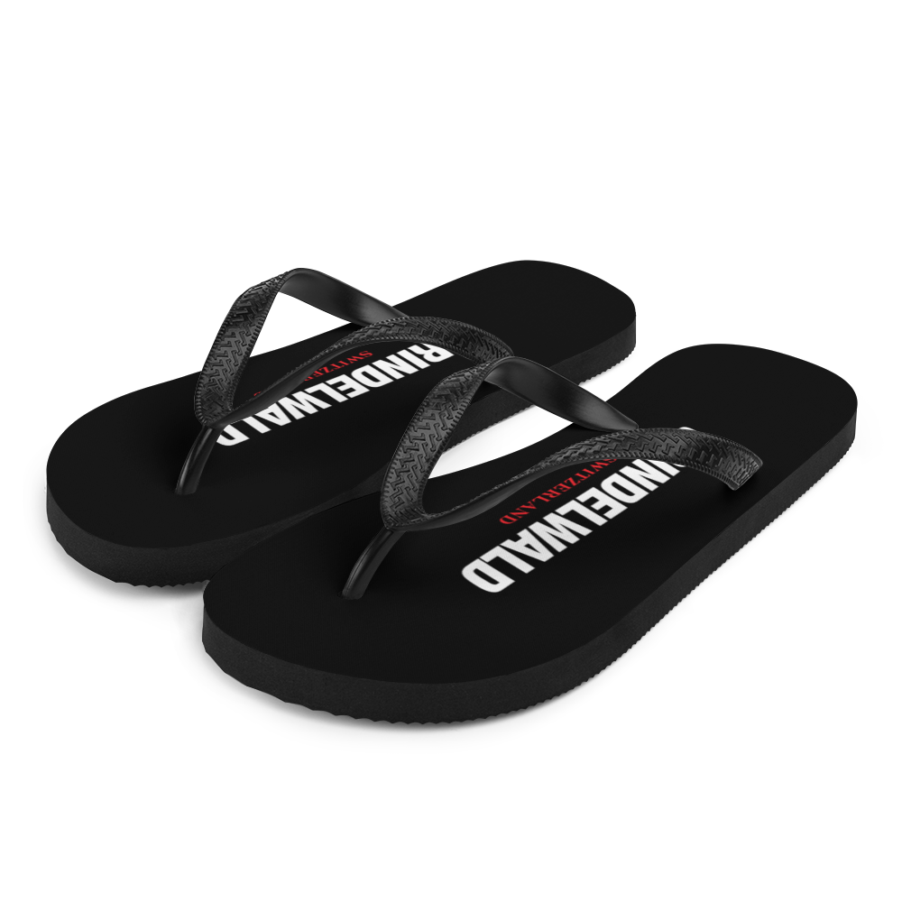 S Grindelwald Switzerland Text Flip-Flops by Design Express