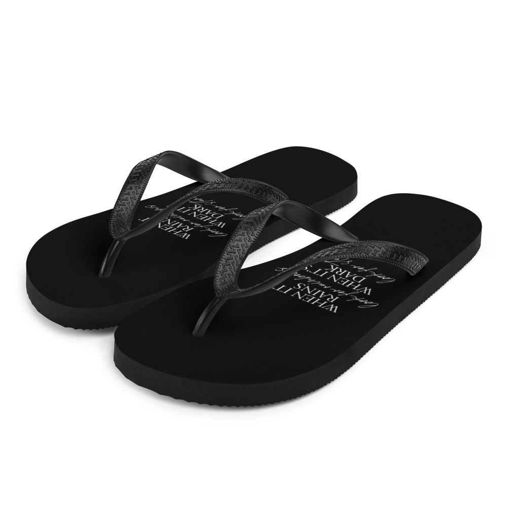 S When it rains, look for rainbows (Quotes) Flip-Flops by Design Express