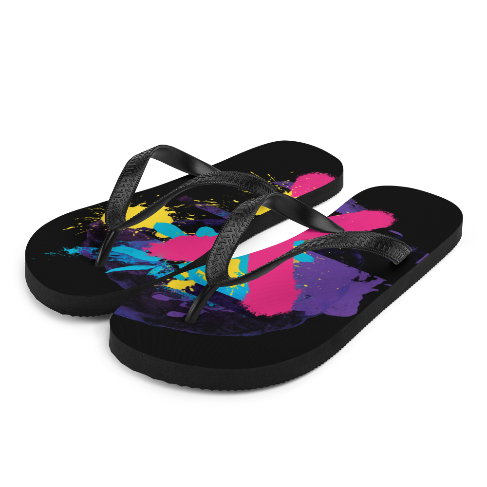 S Abstract Series 01 Flip Flops Black by Design Express