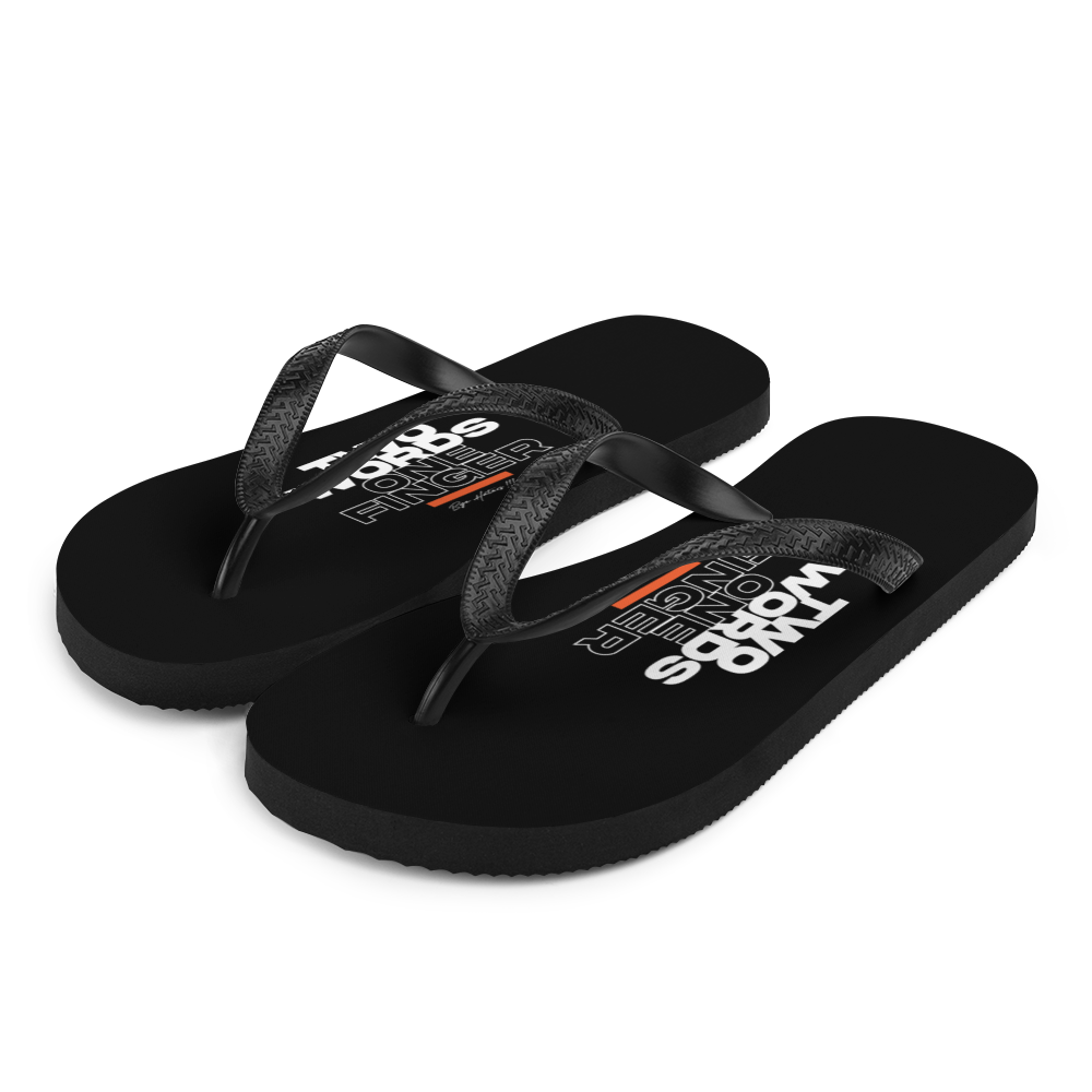 S Two Words One Finger Flip Flops by Design Express