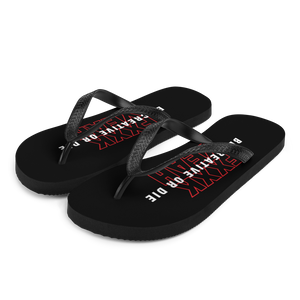 S Be Creative or Die Flip Flops by Design Express
