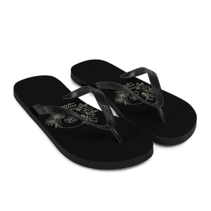 Marvelous Nightmare Flower Skull Flip-Flops by Design Express