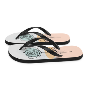Pasty Flower Line Flip-Flops by Design Express