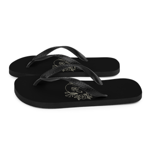 Marvelous Nightmare Flower Skull Flip-Flops by Design Express