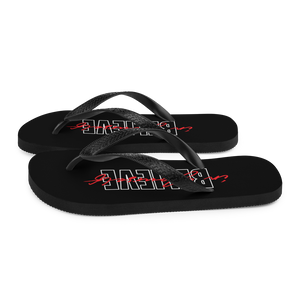 Believe in yourself Typography Flip Flops by Design Express