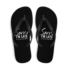 Sorry I'm Late (Funny Cat Lover) Flip-Flops by Design Express