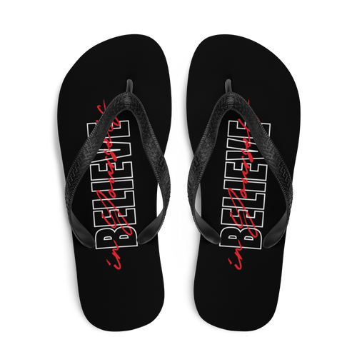 Believe in yourself Typography Flip Flops by Design Express
