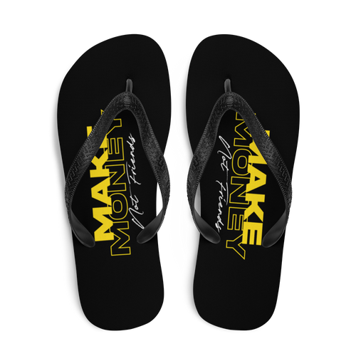 Make Money Not Friends Typography Flip Flops by Design Express