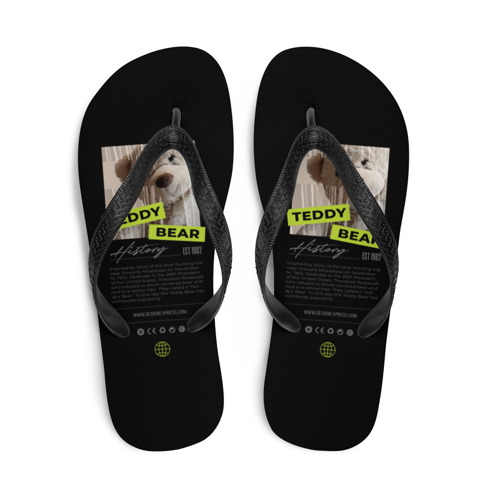 S Teddy Bear Hystory Flip Flops by Design Express