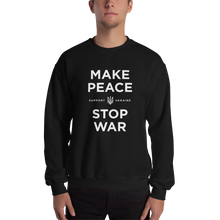 S Make Peace Stop War (Support Ukraine) Black Unisex Sweatshirt by Design Express