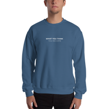 Indigo Blue / S You Become Unisex Sweatshirt by Design Express