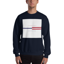 Navy / S I'd rather be in America "tommy" Square Unisex Sweatshirt by Design Express
