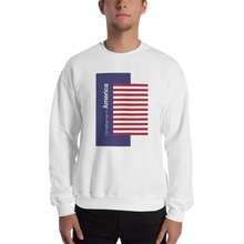 S I'd rather be in America "Vertical Block Stripe" Unisex Sweatshirt by Design Express