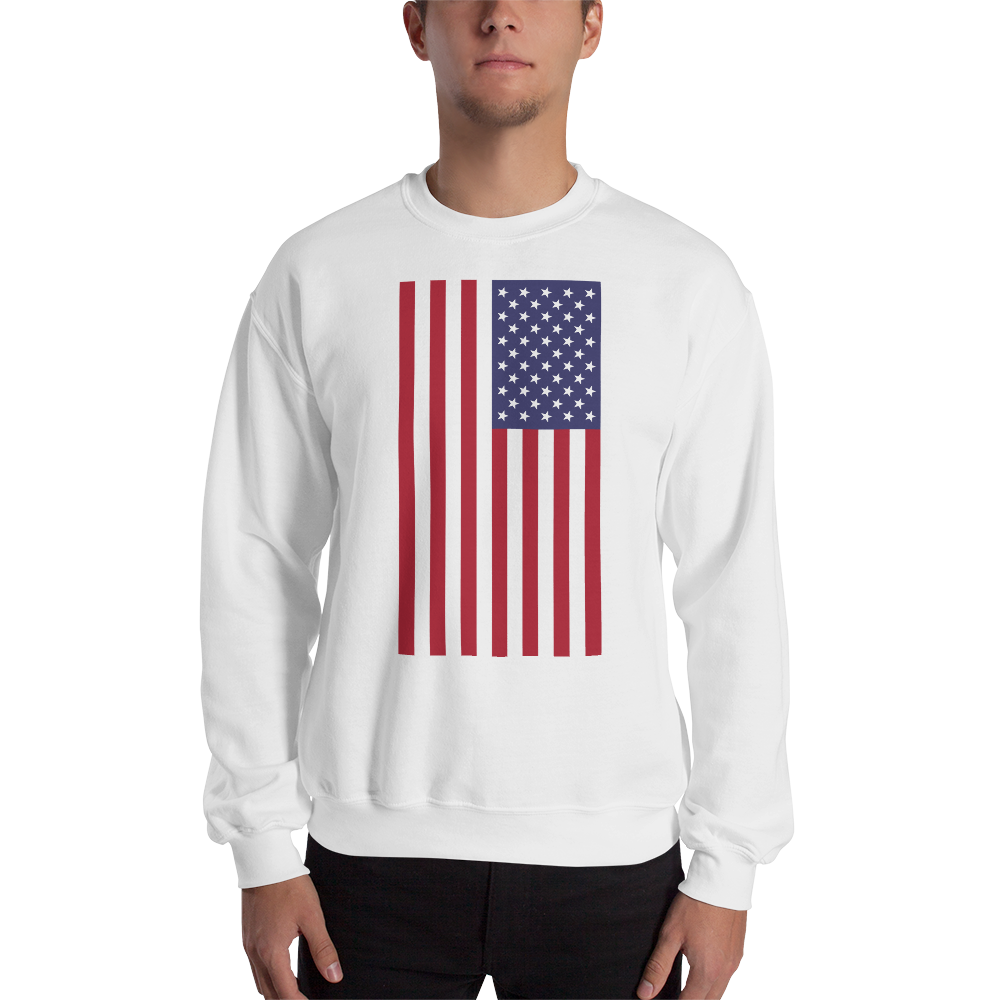 S USA Flag Vertical Unisex Sweatshirt by Design Express