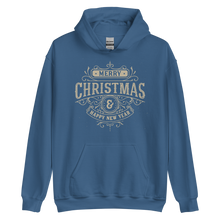 Indigo Blue / S Merry Christmas & Happy New Year Unisex Hoodie by Design Express