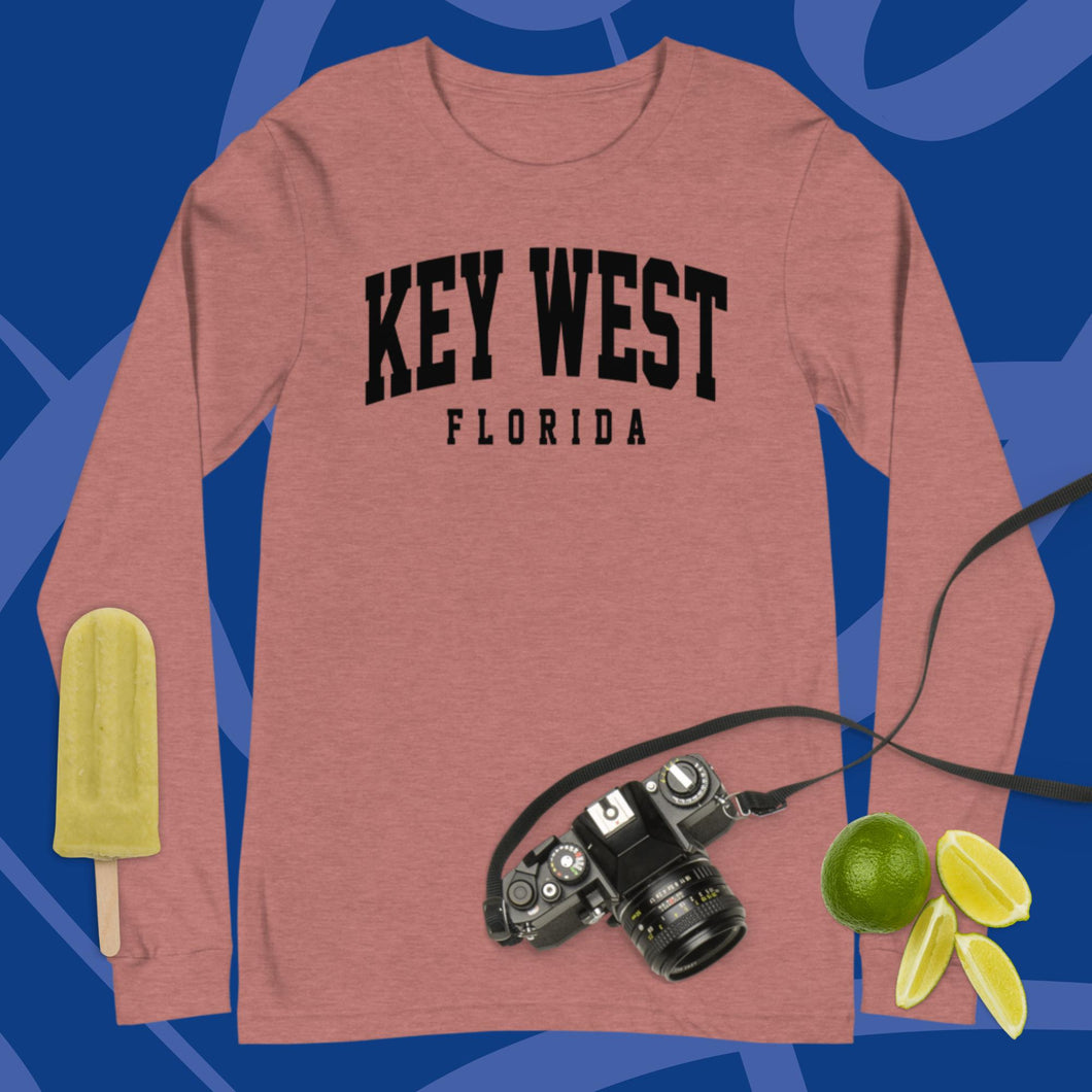 Key West Florida Varsity Unisex Long Sleeve Tee