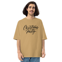 Sand Khaki / S Christmas Party Unisex Oversized Light T-Shirt by Design Express