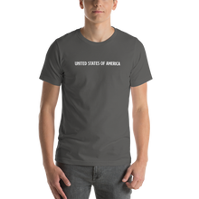 Asphalt / S United States Of America Eagle Illustration Reverse Backside Short-Sleeve Unisex T-Shirt by Design Express