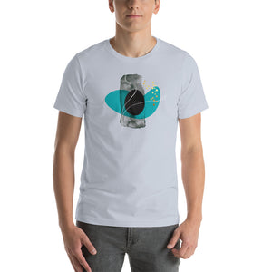 Light Blue / XS Composition Abstract Art Pattern Unisex T-Shirt by Design Express
